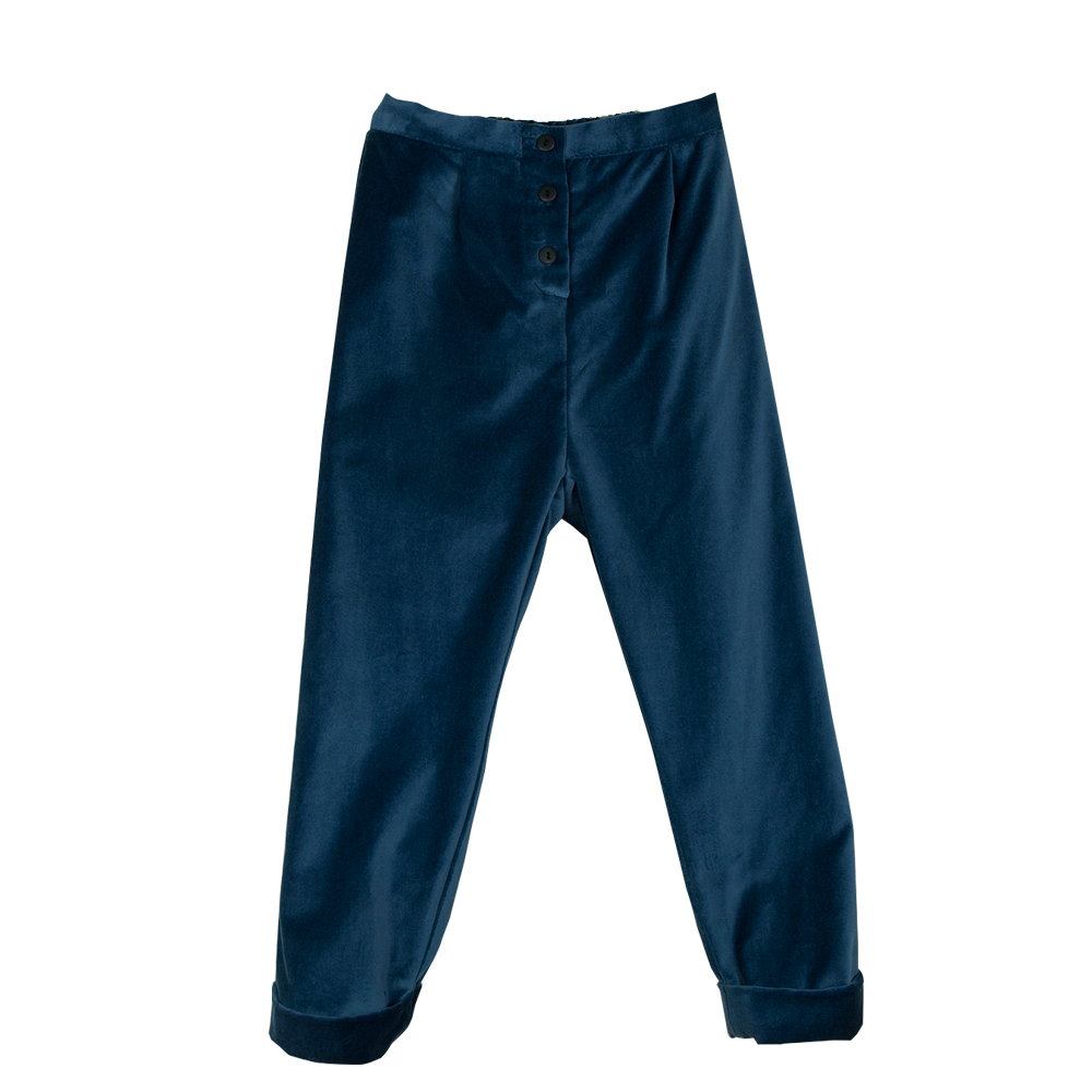 popelin blue trousers - kodomo boston