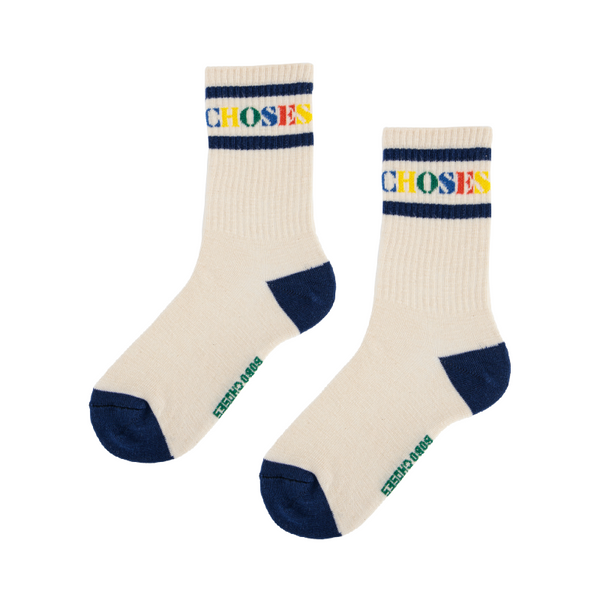 bobo choses boucle long socks beige