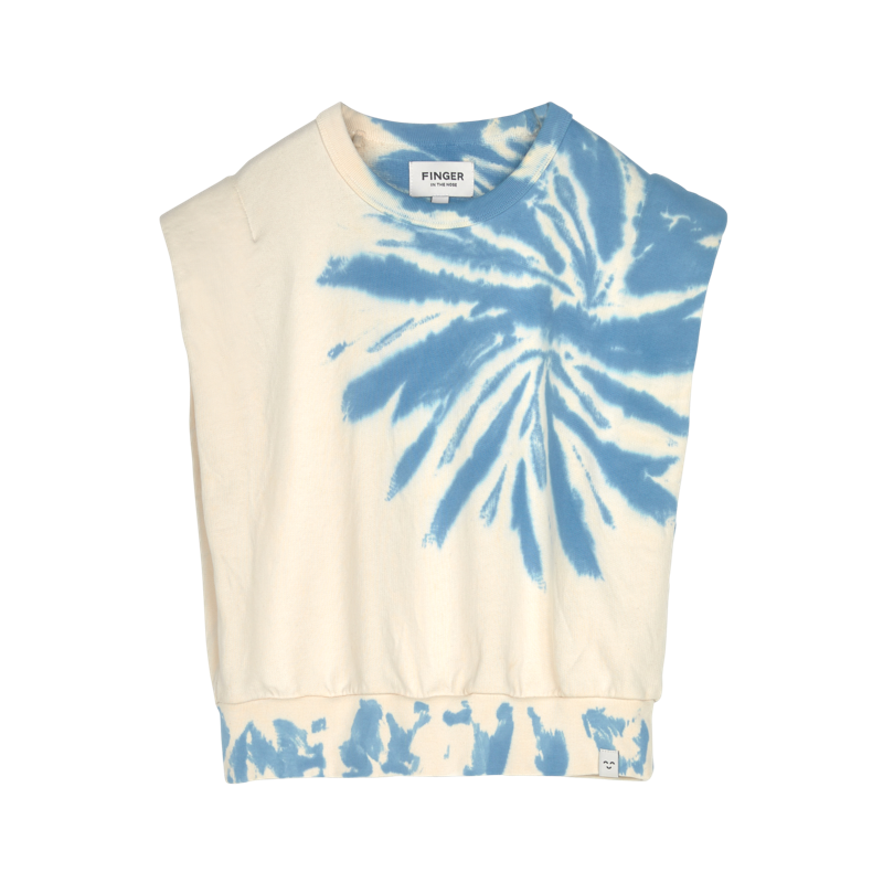 finger in the nose carol tank blue tie dye