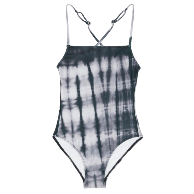 finger in the nose coco swimsuit black tie dye