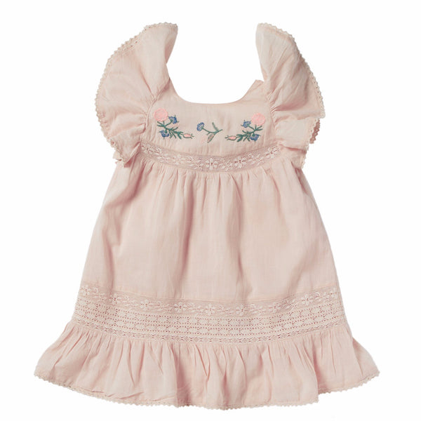bonheur du jour coralie dress pink, spring summer 2020 girls skirts and clothing from bonheur du jour at kodomo boston, free shipping