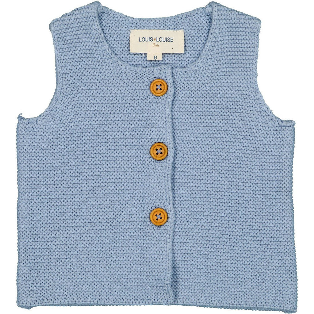 louis louise baby cardigan light blue, louis louise baby clothing at kodomo boson free shipping