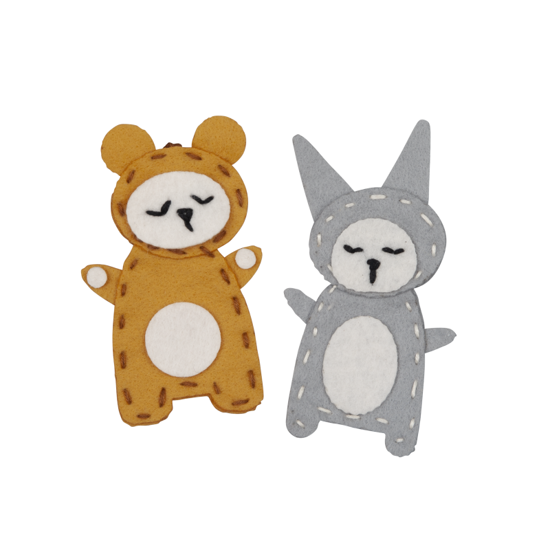 fabelab charm craft bunny + bear, sustainable kids toys 