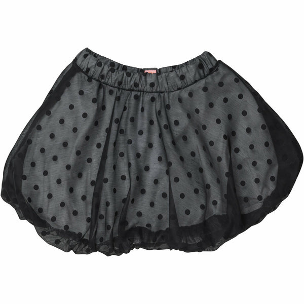 wauw capow by bang bang copenhagen cloud skirt black white dots, ethical girls and kids clothing for fall winter 2020 at kodomo boston, free shipping 