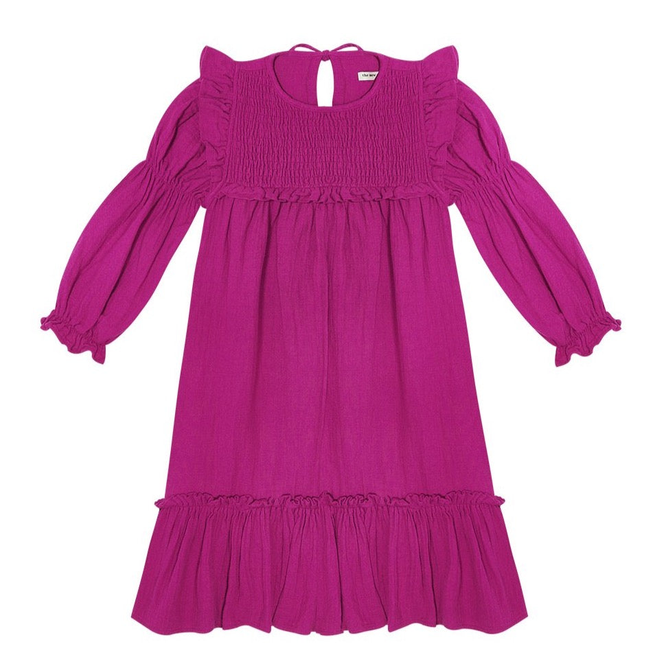 the new society dominique dress burgandy