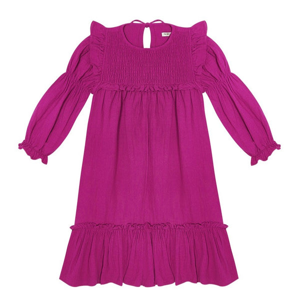 the new society dominique dress burgandy