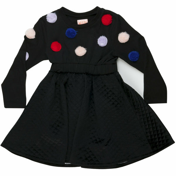 wauw capow by bang bang copenhagen flora flow black dress, free shipping over $99 from kodomo boston