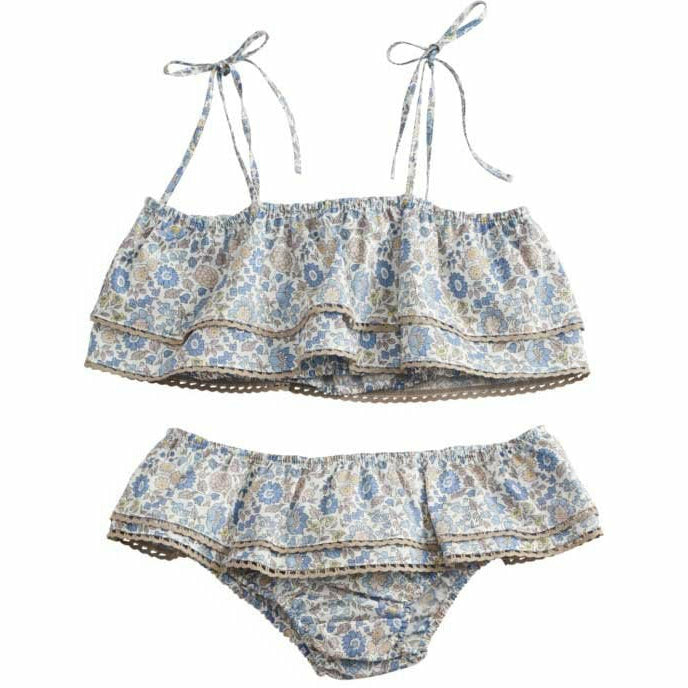 belle enfant ruffle bikini set liberty d'anjo - kodomo boston, girls swimsuits, kids bikini, new belle enfant collection.