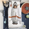 snurk rocket duvet cover set twin, fun bedding bedroom decors for kids inspire imagination, fast free shipping at kodomo boston