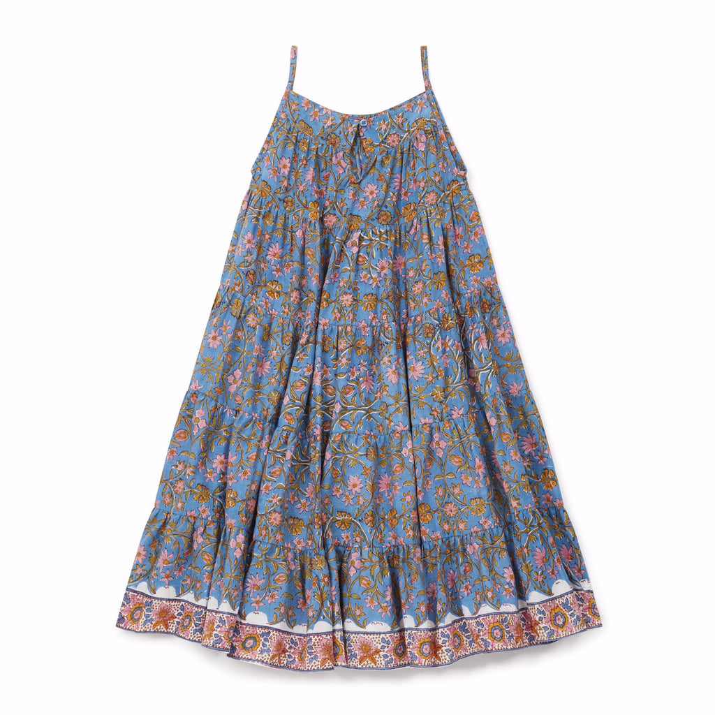 bonton calypso dress in floral block print, free shipping kodomo boston