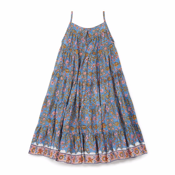 bonton calypso dress in floral block print, free shipping kodomo boston