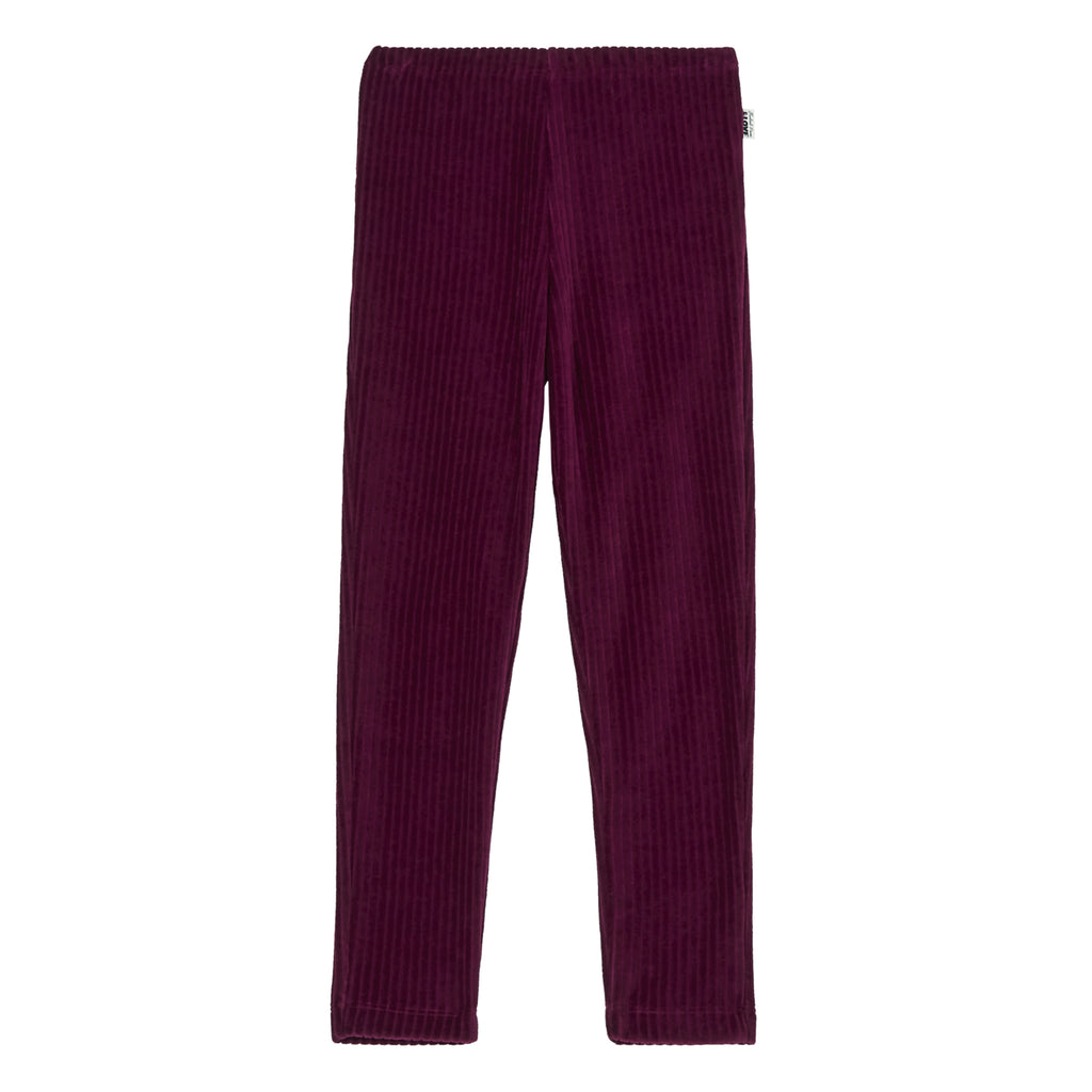 hundred pieces corduroy leggings blackcurrant front view
