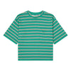 hundred pieces striped oversized t-shirt green