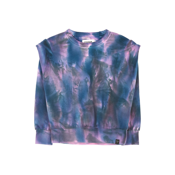 finger in the nose carly tie dye sweatshirt dark purple