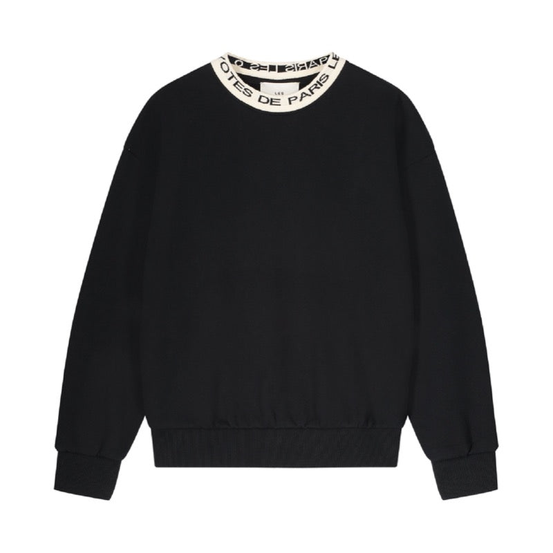 les coyotes de paris bique logo collar pullover black