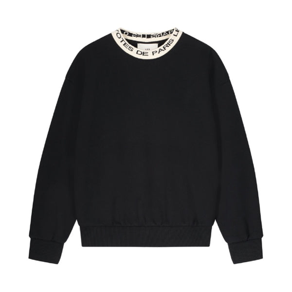 les coyotes de paris bique logo collar pullover black