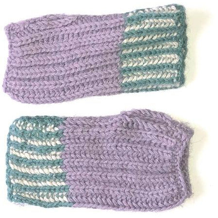 cabbages & kings ny fingerless gloves lavender, children's knit accessories 