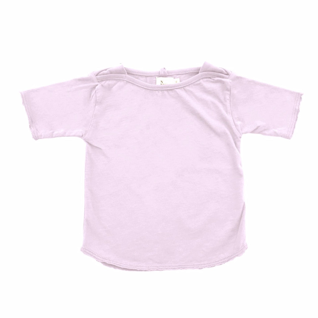 nico nico frances baby tee, wisteria. 100% cotton. made in the usa. new summer fashion nico nico kids collection available at kodomo boston, fast shipping.