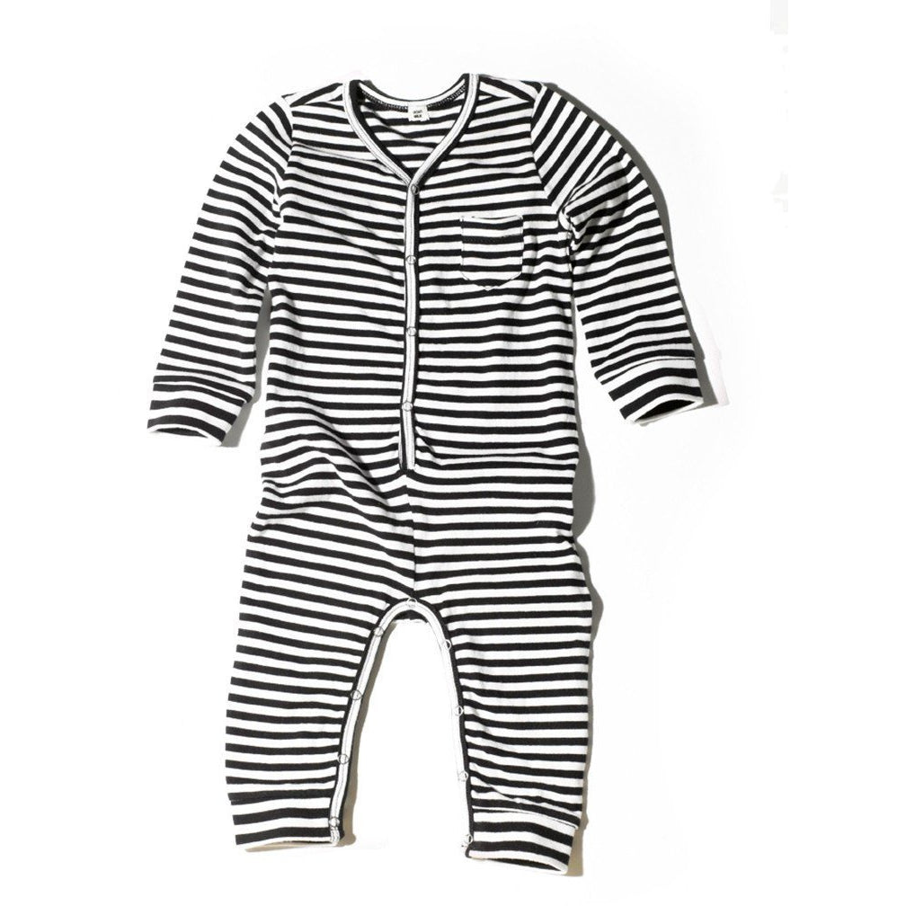 goat-milk baby union suit striped - kodomo boston. free shipping.