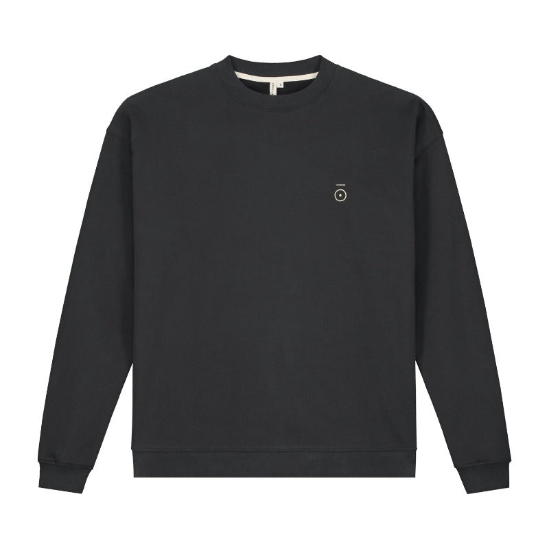 gray label adult dropped shoulder sweater nearly black