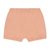 gray label puffy shorts rustic clay, children's organic cotton bottoms