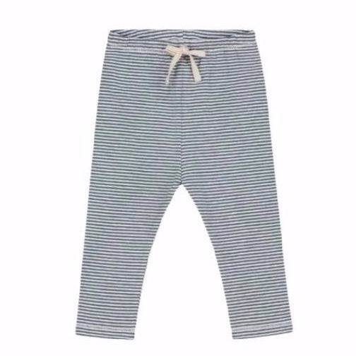 gray label baby leggings blue grey/cream, baby's organic cotton bottoms