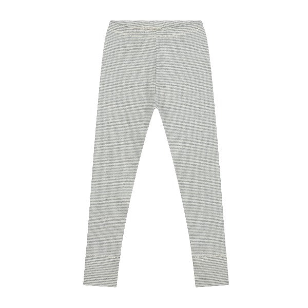 gray label leggings grey melange/ cream stripe, kids organic cotton bottoms