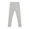 gray label leggings grey melange/ cream stripe, kids organic cotton bottoms