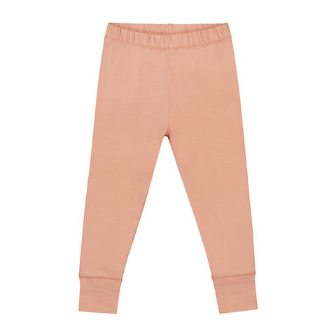 gray label leggings rustic clay, kids organic cotton bottoms, soft pink