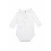 bonton ruffle collar baby onesie white