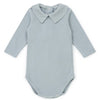 bonton collar baby onesie blue