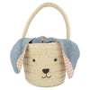 meri meri gingham dog straw bag