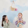 meri meri gingham dog straw bag