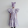 caroline bosmans long dress allover purple teddy