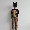 caroline bosmans t-shirt black with brown teddy