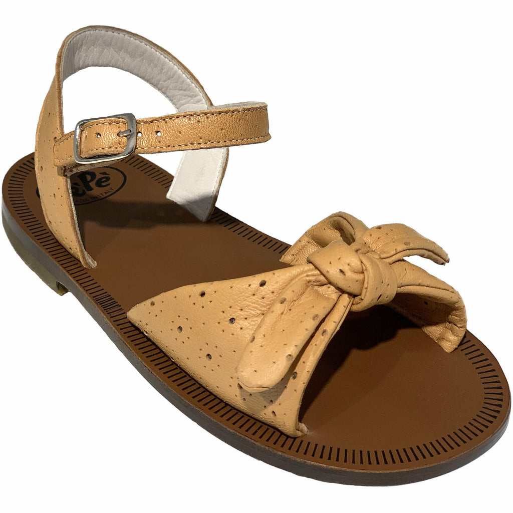 pèpè new spring summer girls collection heritage tan sandals - free fast shipping on all orders over $99 from kodomo