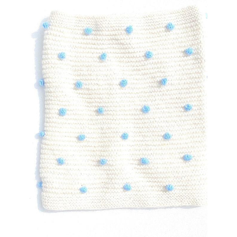 cabbages & kings ny dot infinity scarf ivory/blue, kid's knit accessories scarves