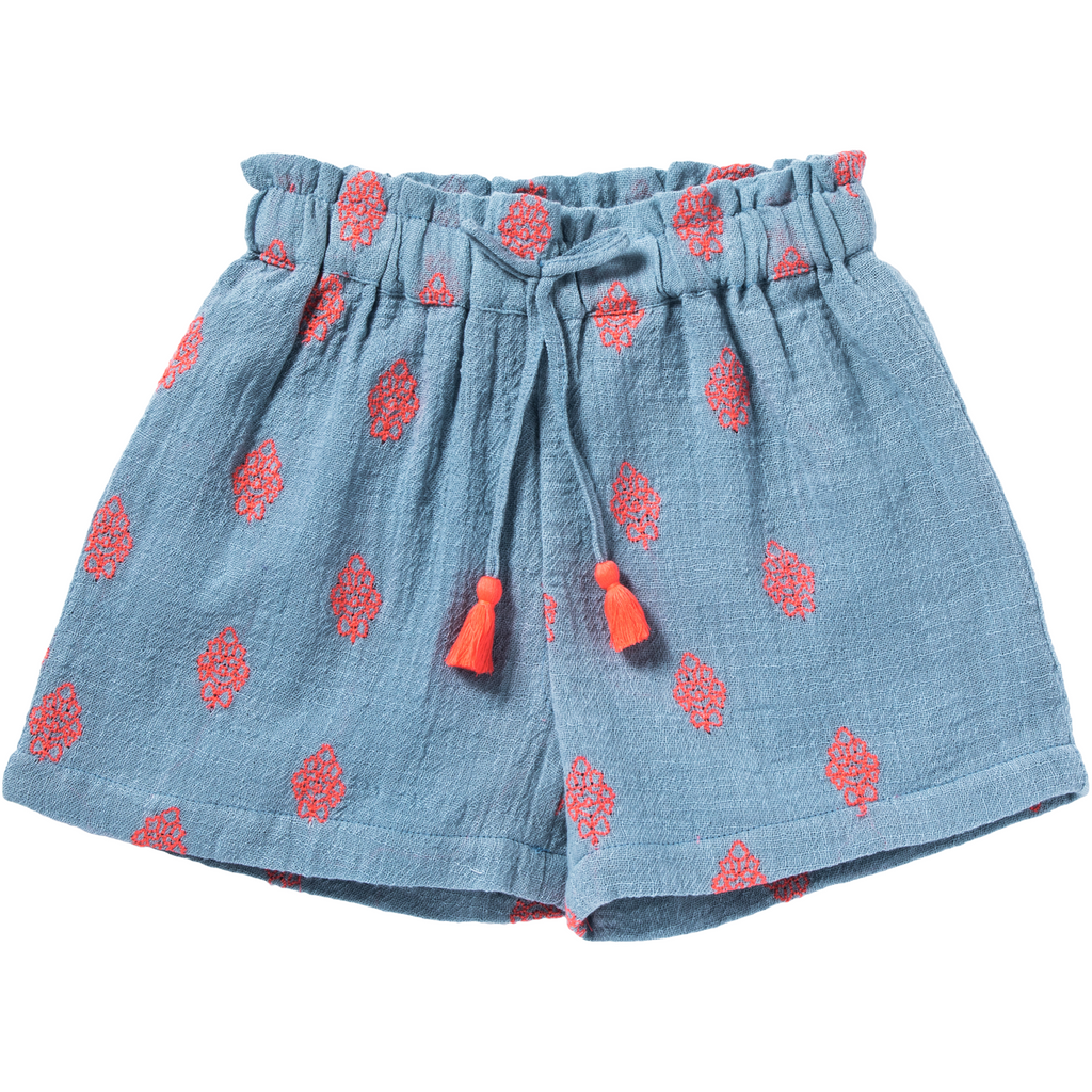 bonheur du jour new spring summer girls collection ombeline shorts flowers blue - free fast shipping on all orders over $99 from kodomo