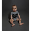 nununu drama queen onesie heather grey - kodomo boston