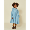 kids on the moon sky collar denim dress blue