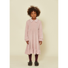 kids on the moon velour dress rose