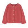 kids on the moon rowan cardigan coral