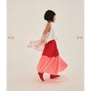 little creative factory kawaii midi skirt pink and red