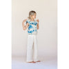 long live the queen linen top clouds, girl's linen ruffle tops