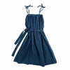 long live the queen convertible skirt dress blue print