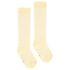 gray label long ribbed socks mellow yellow/cream, kid's cotton accessories