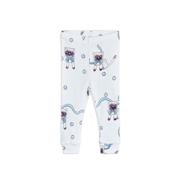 mini rodini siamese aop baby legging white