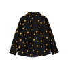 mini rodini stars woven shirt black