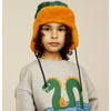 mini rodini faux fur cap yellow