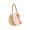 meri meri gingham bunny straw bag